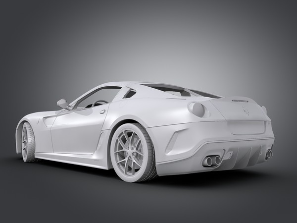 ferrari car 3d model - Ferrari 599 GTO by Swan3DStudios